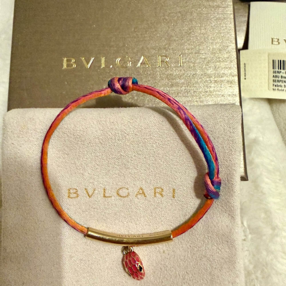 BULGARI Serpenti Forever Bracelet Multicolor Bracelet with Gold Accents